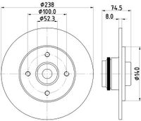 Remschijf 8DD355123431