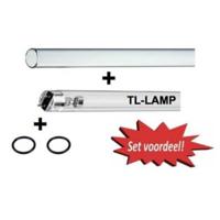 AquaForte UV-C TL Lampset 30W voor Heldere Vijver - Inclusief Kwartsglas en 10000 Branduren