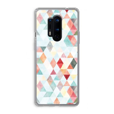 Gekleurde driehoekjes pastel: OnePlus 8 Pro Transparant Hoesje