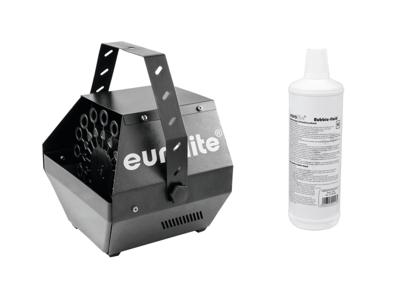 EUROLITE Set B-100 Bubble Machine black DMX + Bubble Fluid 1l