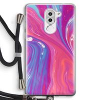 Paarse stroom: Honor 6X Transparant Hoesje met koord