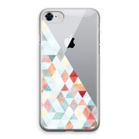 Gekleurde driehoekjes pastel: iPhone 8 Transparant Hoesje