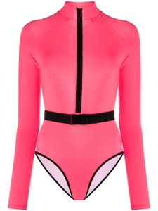 Noire Swimwear maillot de bain à manches longues - Rose