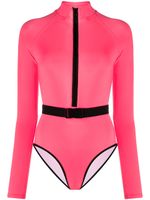 Noire Swimwear maillot de bain à manches longues - Rose