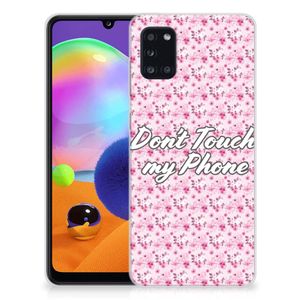 Samsung Galaxy A31 Silicone-hoesje Flowers Pink DTMP