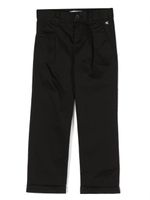 Calvin Klein Kids pantalon chino à détail de plis - Noir - thumbnail