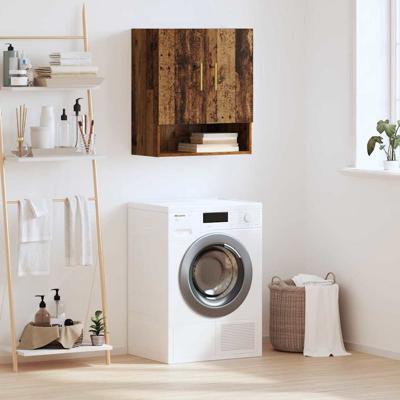 Wandkast Wandgemonteerd Oud hout 60 x 31 x 70 cm Bewerkt hout