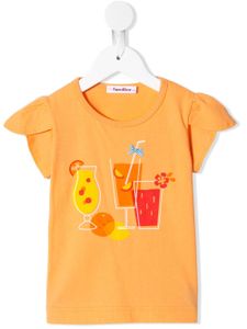 familiar t-shirt à imprimé graphique - Orange