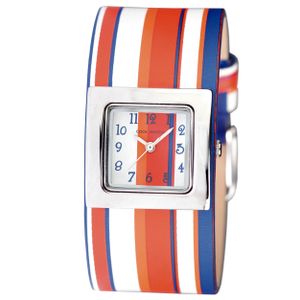 Coolwatch by Prisma CW.241 Kinderhorloge Stripes Orange Blue staal/leder oranje-blauw 25 mm