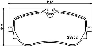 Remblokkenset, schijfrem BREMBO, u.a. fÃ¼r VW, MAN