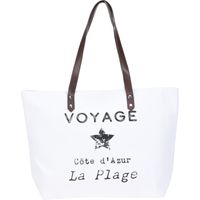 Strandtas Voyage wit 31 x 45 cm