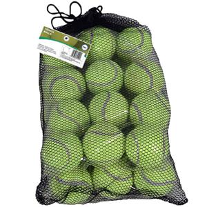 Tennisballen voordeelpakket - 24x stuks - geel - rubber/katoen