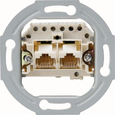 Kopp inbouw unit ISDN CAT5 2-voudig