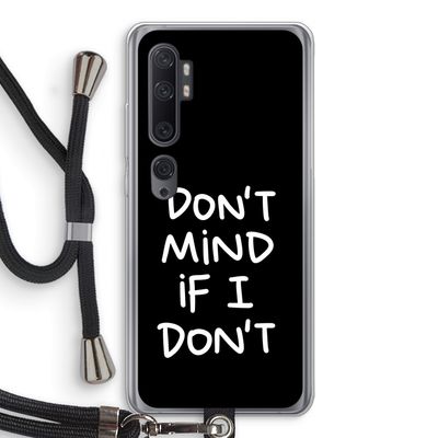 Don't Mind: Xiaomi Mi Note 10 Transparant Hoesje met koord