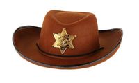 Hoed vilt Sheriff bruin junior 55 cm - thumbnail