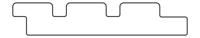 Thermoline vuren triple profiel 2,6x14,0x300 cm Tuindeco - Tuindeco