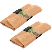 Set van 2x stuks decoratieve jute plantenzakken/bloempotten 100 x 100 cm