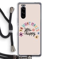 Happy days: Sony Xperia 5 Transparant Hoesje met koord