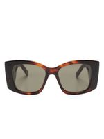 Stella McCartney Eyewear lunettes de soleil Falabella à effet écailles de tortue - Marron