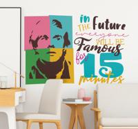 Muurstickers tekst Andy Warhol