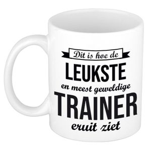Leukste en meest geweldige trainer cadeau - koffiemok / theebeker - wit - 300 ml
