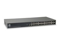 LevelOne GEL-2681 netwerk-switch Managed L3 Gigabit Ethernet (10/100/1000) Zwart - thumbnail