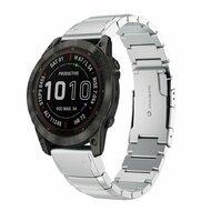 Stainless steel schakelband - Zilver - Garmin Tactix 8 - 51mm Stainless steel schakelband - Zilver - Garmin Tactix 8 - 51mm