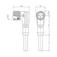 Lutronic 1121 Sensor/actuator connector, geassembleerd M12 Aantal polen: 12 Koppeling, haaks 5.00 m 1 stuk(s)