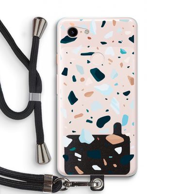 Terrazzo N°13: Pixel 3 XL Transparant Hoesje met koord