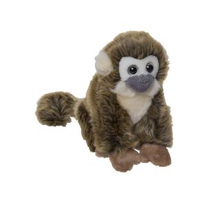 Nature Planet Pluche Squirrel aapje - knuffel aap - 18 cm - oerwoud knuffel thema