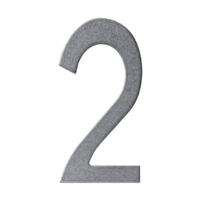 Intersteel Huisnummer 2Numbra 15cm RVS getrommeld - 0034.402042