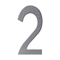 Intersteel Huisnummer 2Numbra 15cm RVS getrommeld - 0034.402042