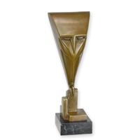 Bronzen sculptuur van een art deco uil