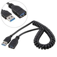 1 5 m hoge snelheid USB 3.0 Male naar vrouwelijke intrekbare voorjaar verlengkabel