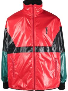 Junya Watanabe MAN coupe-vent à design colour block - Rouge