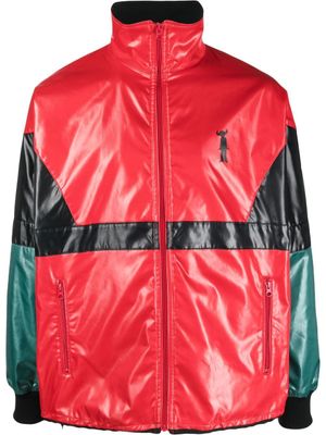 Junya Watanabe MAN coupe-vent à design colour block - Rouge