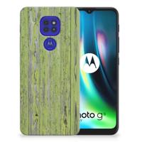 Motorola Moto G9 Play | E7 Plus | Bumper Hoesje | Green Wood