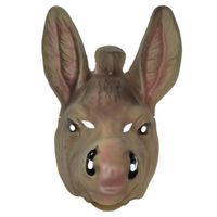 Plastic carnaval/verkleed ezel dieren masker voor volwassenen - Verkleedmaskers - thumbnail