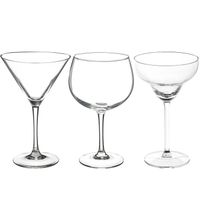 Cocktailglazen set - gin/martini/margarita glazen - 12x stuks - Drinkglazen - thumbnail