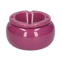 Stormasbak - paars - rond - 11 cm - keramiek - asbak voor buiten - terras asbak