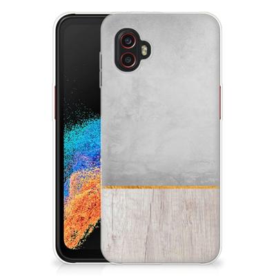 Samsung Galaxy Xcover 6 Pro | Bumper Hoesje | Wood Concrete