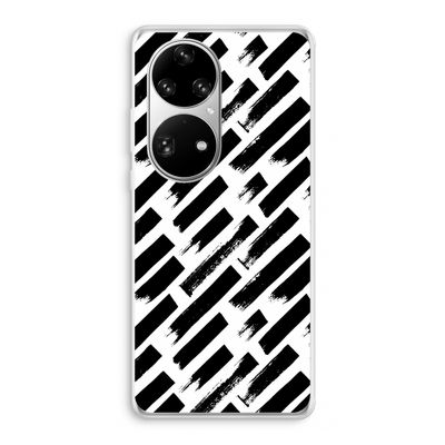 Zwarte vegen: Huawei P50 Pro Transparant Hoesje