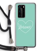 Forever heart pastel: Huawei P40 Pro Transparant Hoesje met koord