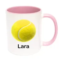 Tennis mok met naam (roze)