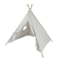 Tipi speeltent voor kinderen - 120 x 120 x 150 cm - creme wit - wigwam