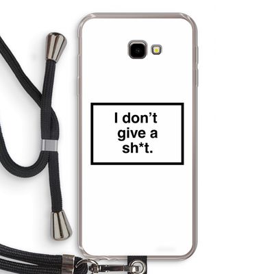 Don't give a shit: Samsung Galaxy J4 Plus Transparant Hoesje met koord