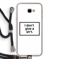 Don't give a shit: Samsung Galaxy J4 Plus Transparant Hoesje met koord