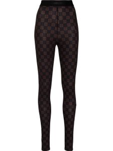 AMBUSH legging à motif monogrammé - Noir