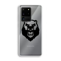 Angry Bear (black): Samsung Galaxy S20 Ultra Transparant Hoesje