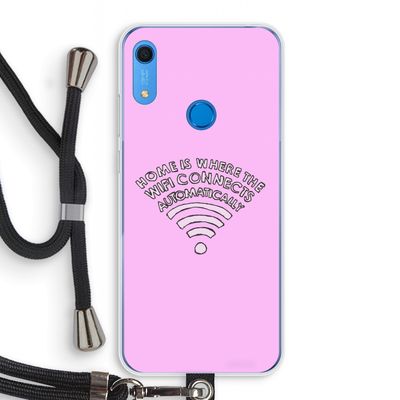 Home Is Where The Wifi Is: Huawei Y6s Transparant Hoesje met koord